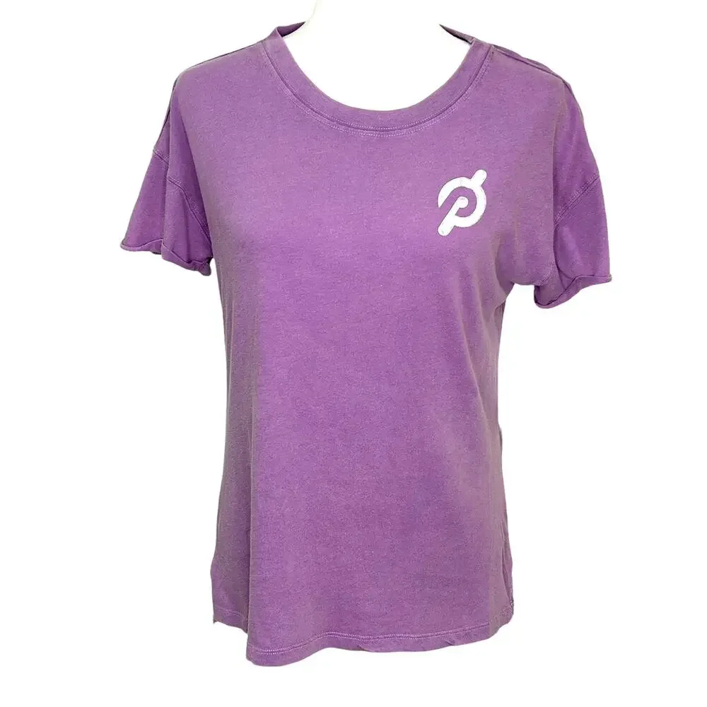 Peloton Short Sleeve Purple Vintage Cotton T-shirt Make Your Mark Small NWT - Picture 1 of 8